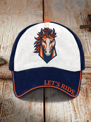 Unisex Let's Ride Horse Football Lover Print Hat