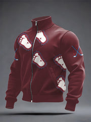 Men's Ice Hockey Print Casual Jacket