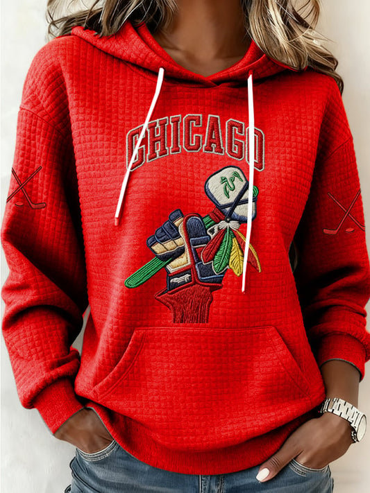 Women's Hockey Printed Hoodie