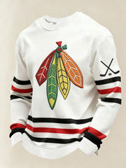 Men's Hocke Waffle Printed Sweatshirt