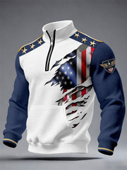 Men's USA Flag Waffle Sweatshirts