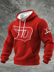 Men's Hockey Printed Checkered Cotton Hoodie