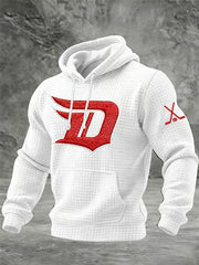 Men's Hockey Printed Checkered Cotton Hoodie