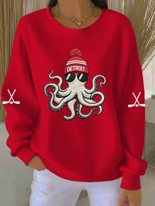 Women's Ice Hockey Print Casual Sweatshirt