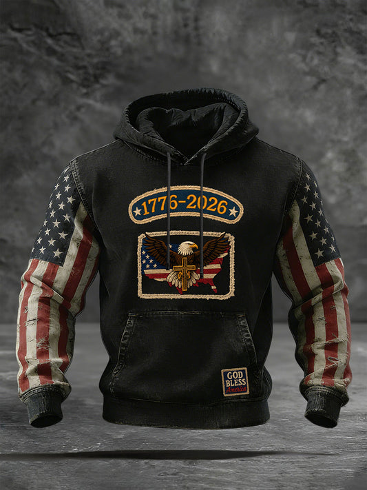 Men's Glory Anniversary Printed Casual Hoodie