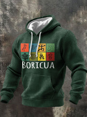 Men's Puerto Rico Taino Art Printed Hoodie