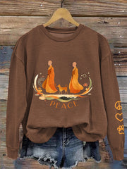 Women's Walk For Peace Print Sweatshirt