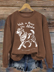 Women's Walk For Peace Print Sweatshirt