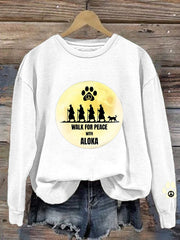 Women's Walk For Peace Print Sweatshirt