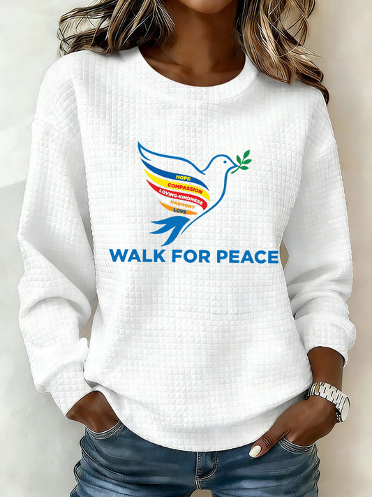 Women's Walk For Peace Printed Sweatshirt