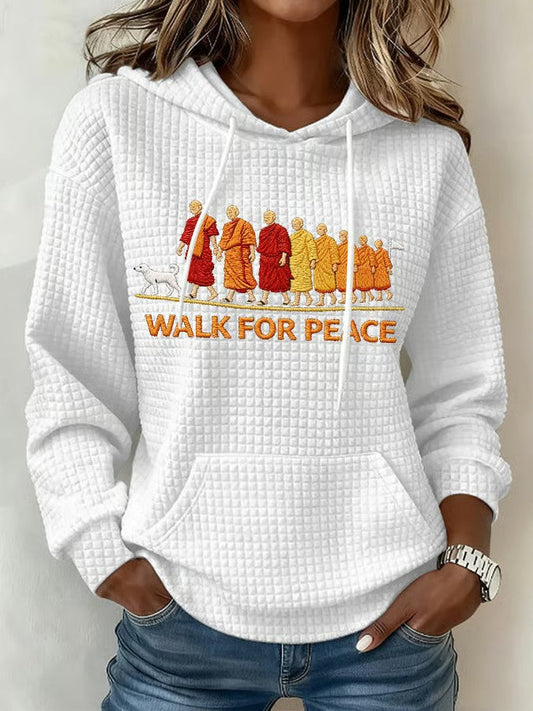 Women's Walk For Peace Printed Hoodie