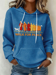Women's Walk For Peace Printed Hoodie