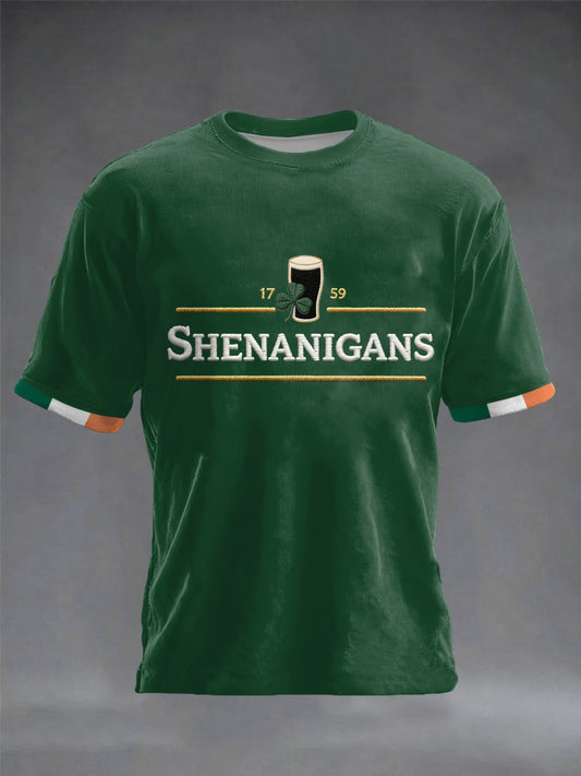 Men's Shenanigans St.Patrick's Day Print short sleeves t-shirt