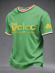 Men's St. Patrick's Day Shamrock Art Print Short Sleeve T-shirt