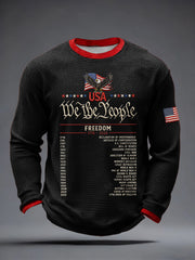 Men's USA 1776-2026 Print Waffle Long-Sleeve T-Shirt