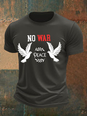 Men's No War cotton short-sleeved T-shirt
