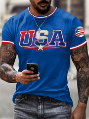 Men's Baseball Print short sleeves t-shirt