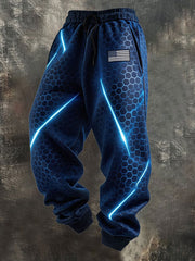 Men's Retro Patriot Print Casual Pants