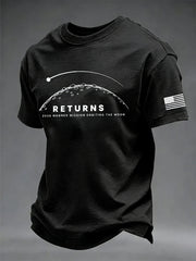 Men's Return To The Moon 2026 Casual Short Sleeve T-Shirt