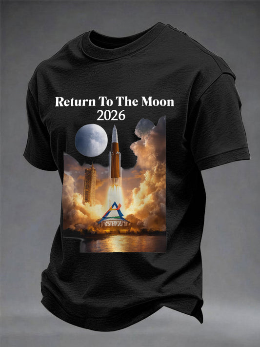 Men's Return To The Moon 2026 Casual Tee