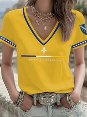 Women's Bosnia Football Lover ZMAJEVI Printed T-shirt