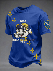 Men's Bosnia ZMAJEVI Football Lover Printed short sleeves t-shirt