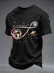 Men's Love You To The Moon And To Saturn Artemis II Mission Print Casual Tee