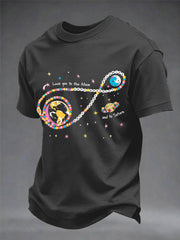 Men's Love You To The Moon And To Saturn Artemis II Mission Print Casual Tee