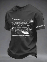 Men's 2026 Artemis II Mission Print Casual Tee