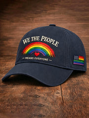 Unisex Pride Month LGBT Art 'We The People Means Everyone' Print Hat