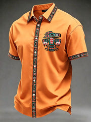 Men's Indigenous Totem Art Casual Shirt