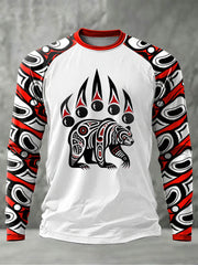 Men's Indigenous Totem Art Casual T-Shirt