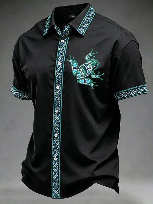 Men's Indigenous Totem Art Casual Shirt