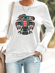 Women's Indigenous Totem Casual Sweatshirts