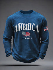 Men's America 1776-2026 Waffle Long-Sleeve T-Shirt