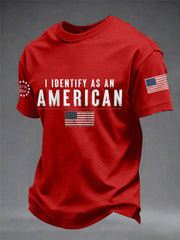 Men's I Identify As An American Casual Patriot Tee