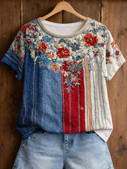 Women's America Print Casual T-Shirt