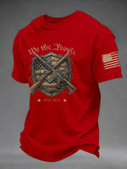 Men's USA 1776-2026 Printed Casual T-Shirt