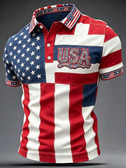 Men's America Print Casual Top