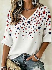 Women's Independence Day Print Top