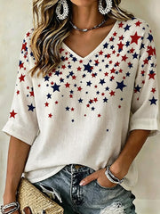 Women's Independence Day Print Top