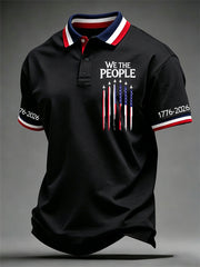 Men's Independence Day We The People Print Polo