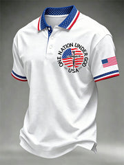 Men's Independence Day One Nation Under God Print Polo
