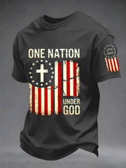 Men's Independence Day One Nation Under God Print Tee