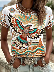 Women's Native Animal Art Print T-Shirts