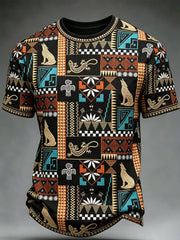 Men's Indigenous Print Casual T-Shirt