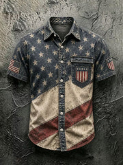 Men's Independence Day Print Casual Shirt