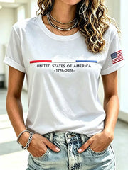 Women's United States 1776-2026 Short-sleeved T-shirt
