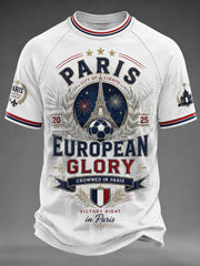 Men's French Football Paris Championship Printed T-shirt