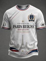 Men's French Football Paris Championship Printed T-shirt